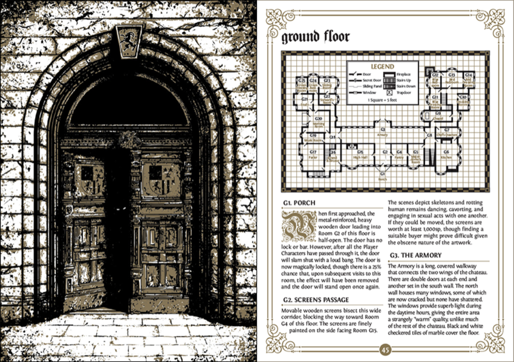 Spread from the Cursed Chateau