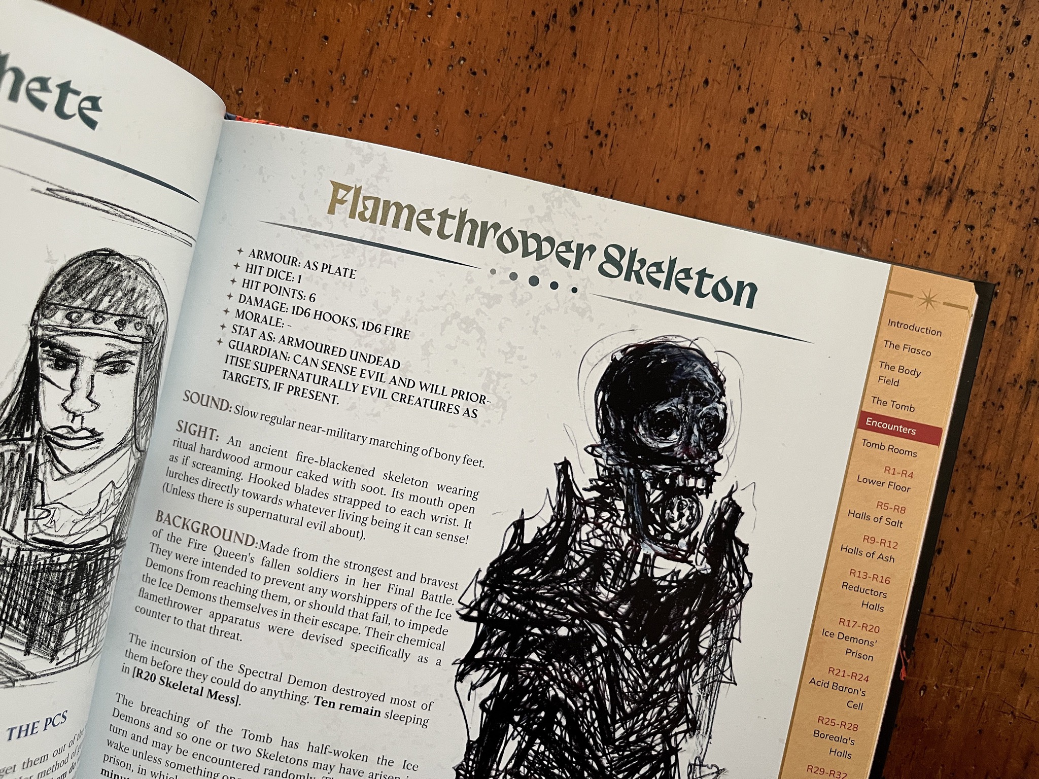 Demon Bone Sarcophagus Flamethrower Skeleton