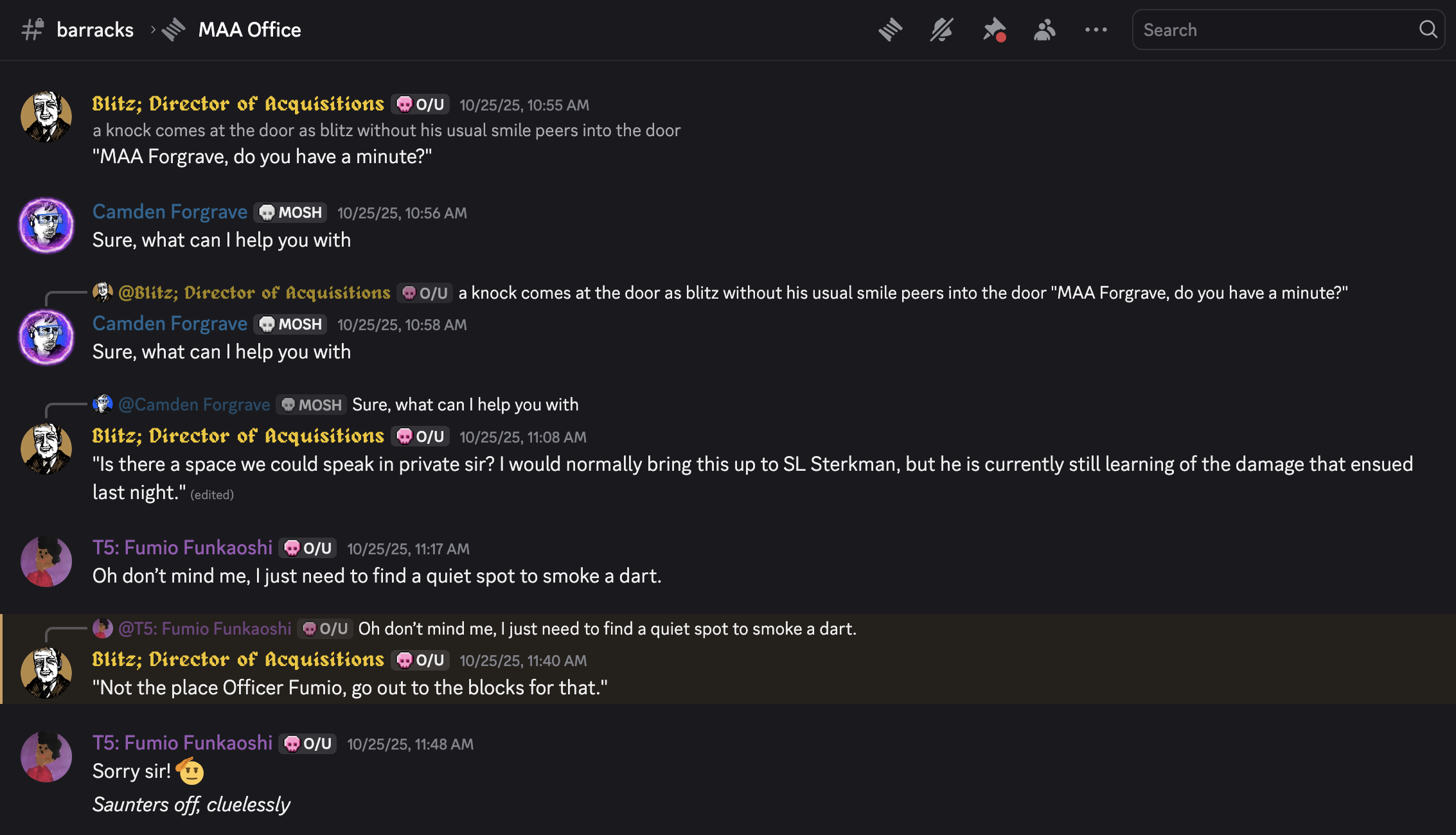 A goofy scene from over/under